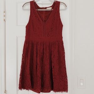 Altar’d State Burgundy Midi Dress